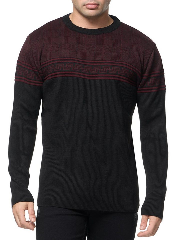 Banco Rundhalspullover Rundhals Basic Pullover Ganzjahrpullover Winter Herbst Frühling von Banco