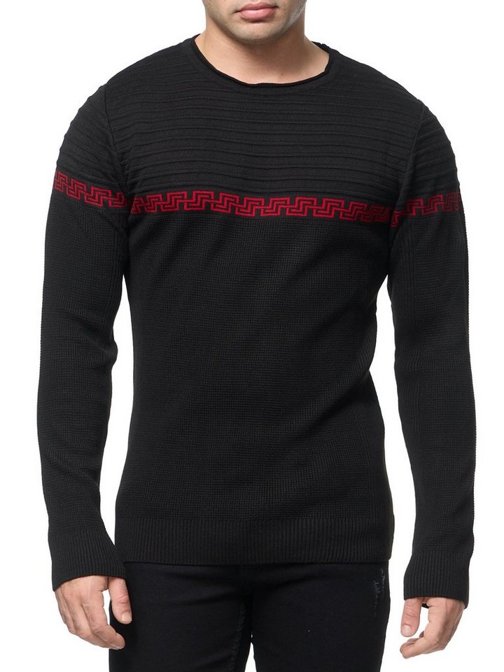 Banco Rundhalspullover Rundhals Basic Pullover Ganzjahrpullover Winter Herbst Frühling von Banco