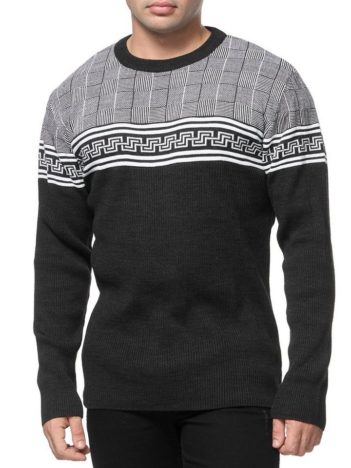 Banco Rundhalspullover Rundhals Basic Pullover Ganzjahrpullover Winter Herbst Frühling von Banco