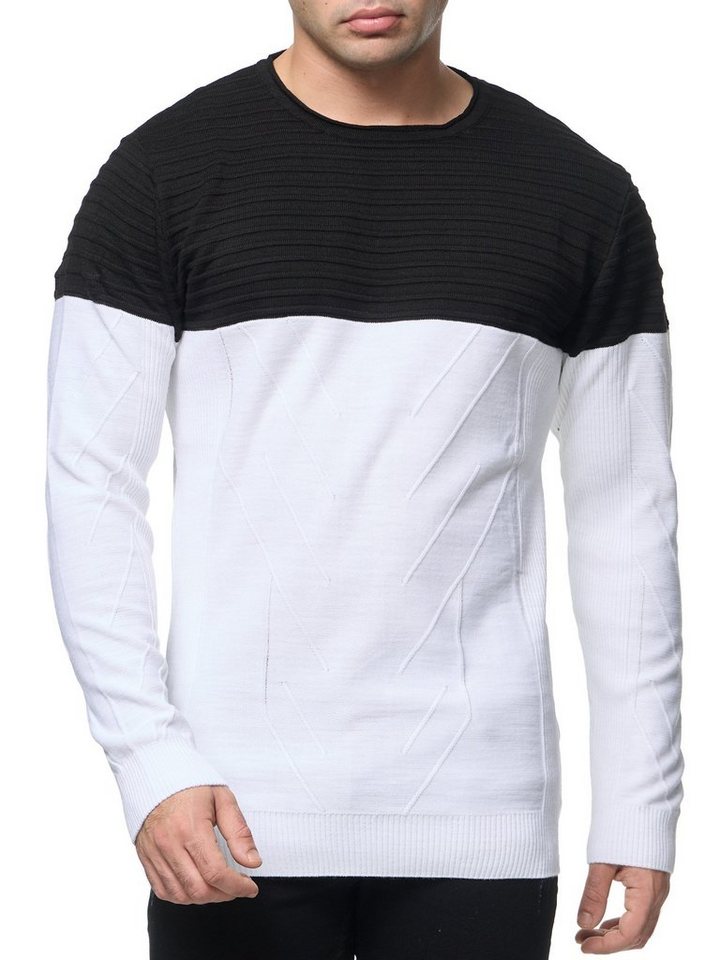 Banco Rundhalspullover Rundhals Basic Pullover Ganzjahrpullover Winter Herbst Frühling von Banco