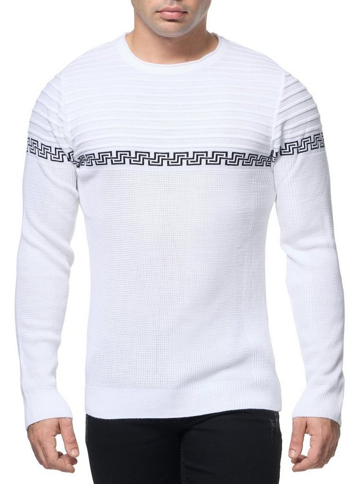 Banco Rundhalspullover Rundhals Basic Pullover Ganzjahrpullover Winter Herbst Frühling von Banco