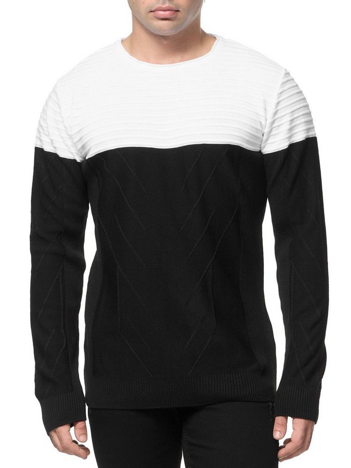 Banco Rundhalspullover Rundhals Basic Pullover Ganzjahrpullover Winter Herbst Frühling von Banco