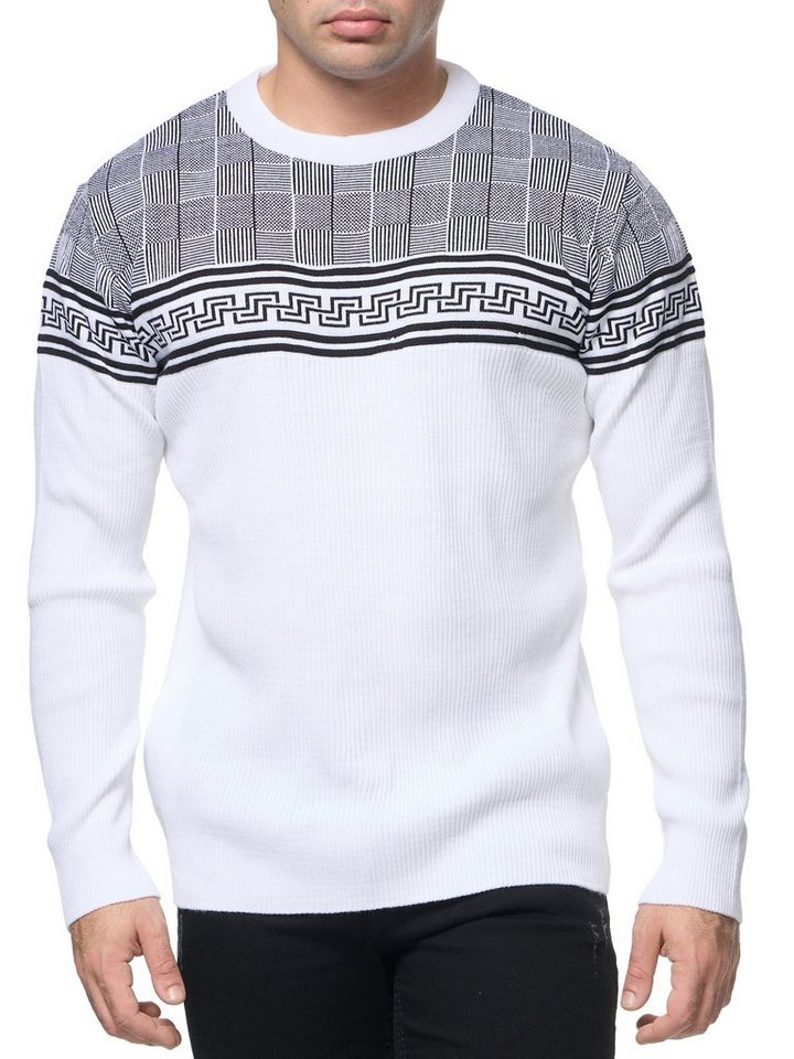 Banco Rundhalspullover Rundhals Basic Pullover Ganzjahrpullover Winter Herbst Frühling von Banco