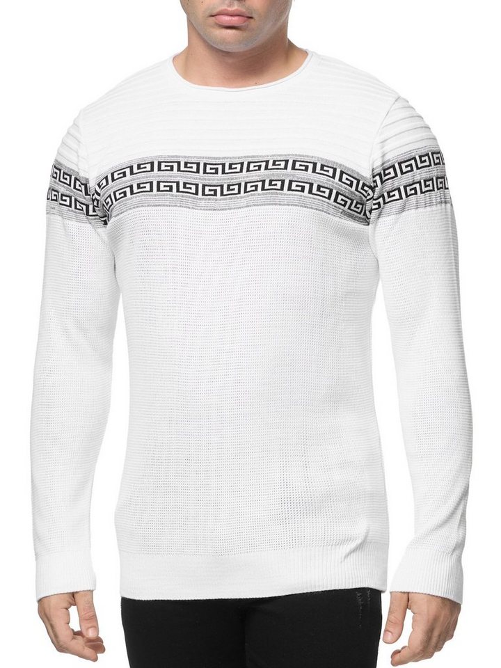Banco Rundhalspullover Rundhals Basic Pullover Ganzjahrpullover Winter Herbst Frühling von Banco