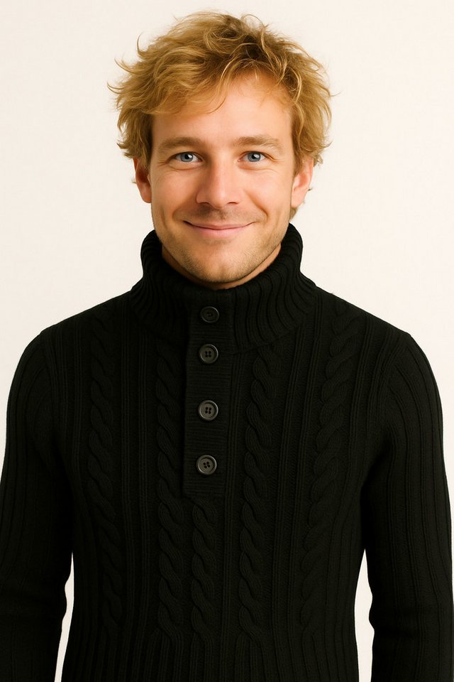 Banco Strickpullover Herren Pullover Winter Rollkragen Angenehm wärmend, ideal für Herbst und Winter von Banco