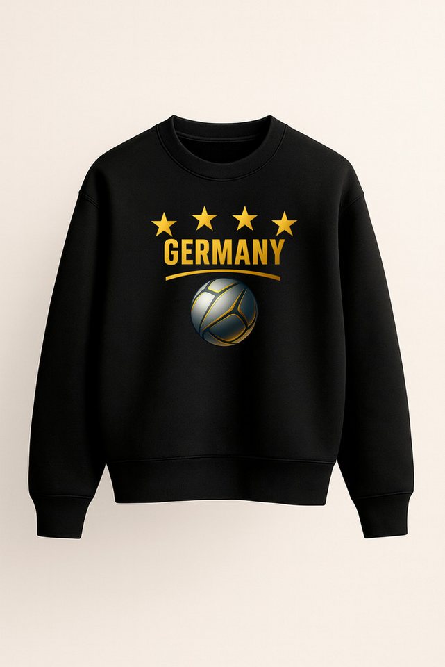 Banco Sweatshirt Herren Pullover Germany Sweatshirt Game Day Fußball Sportlich-moderner Look mit goldfarbenem von Banco