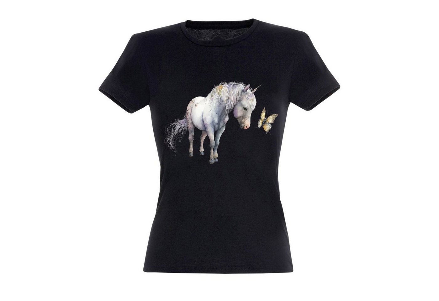 Banco T-Shirt Banco T-Shirt Damen Einhorn Unicorn Druckdesign Sommershirt von Banco