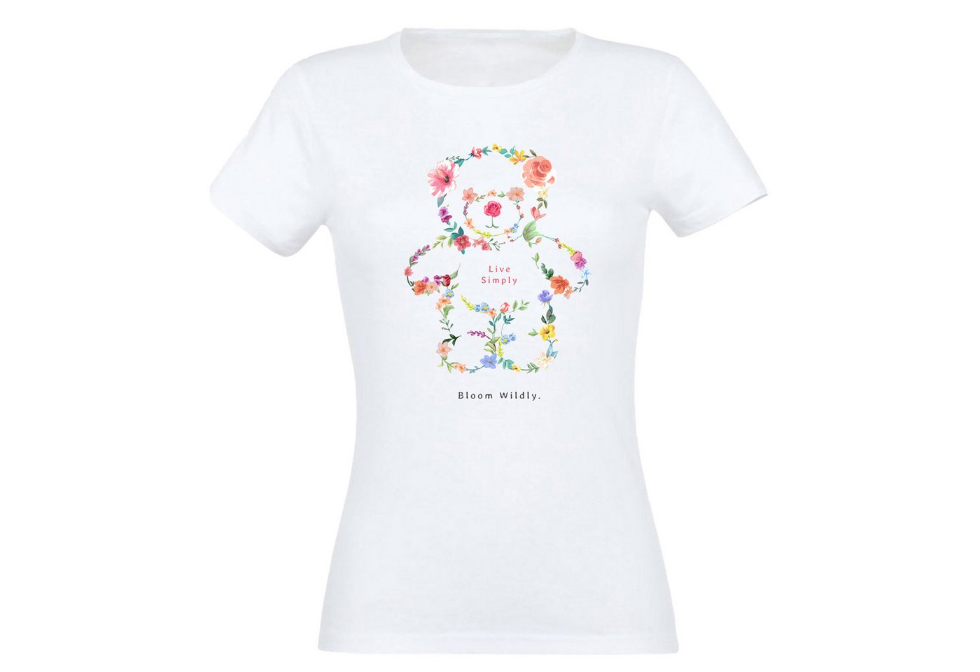Banco T-Shirt Damen Sommershirt mit verschiedenen Bärendruck Streetwear Rundhalsausschnitt, 100% Baumwolle, Größen S - 6XL von Banco