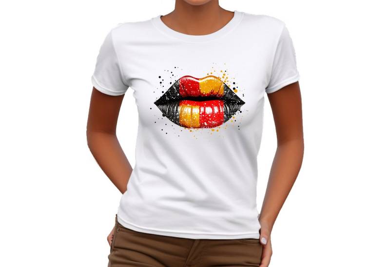 Banco T-Shirt Damen T-Shirt Fußball EM Trikot Deutschland Fan Unifarben Perfekt für Fußball, Public Viewing & Sport-Events von Banco