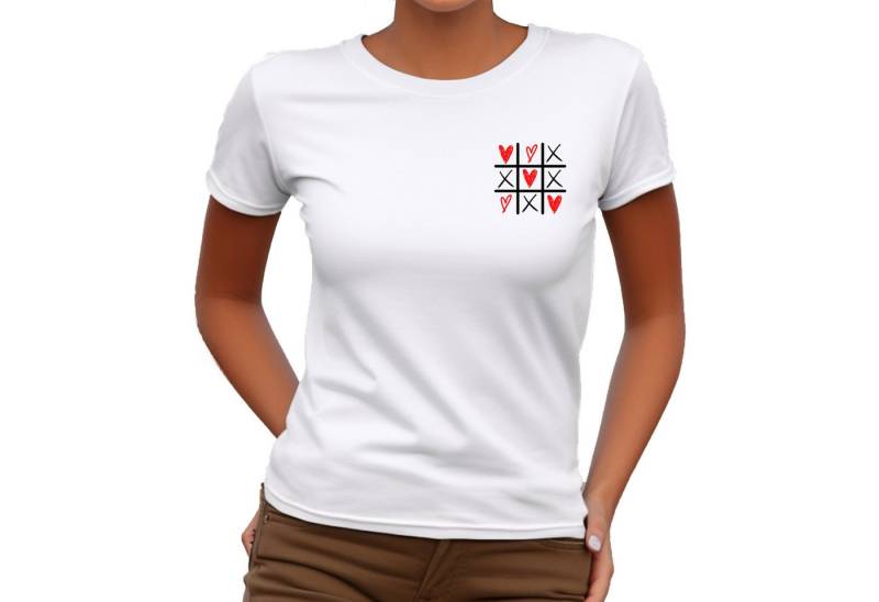 Banco T-Shirt Damen Tic Tac Toe Sommer Unifarben Unifarben von Banco