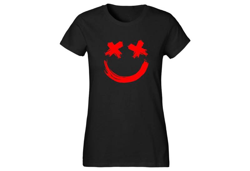 Banco T-Shirt Damen Unifarben Smiley Gesicht Größe XS bis 6XL von Banco