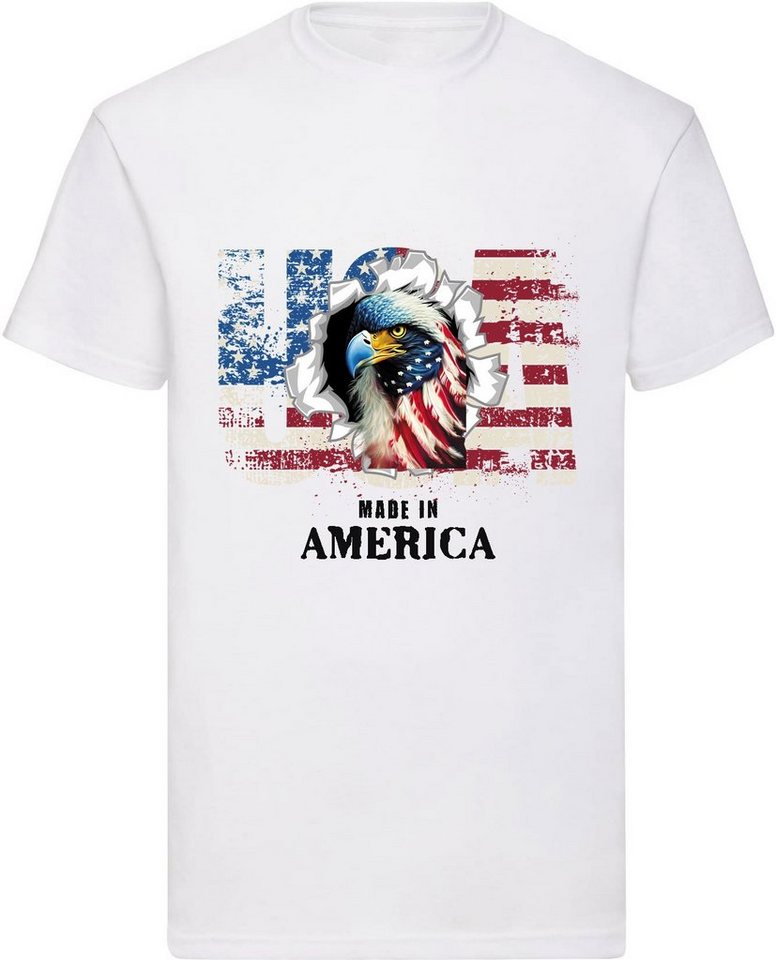 Banco T-Shirt Herren T-Shirt USA Adler Independence Day (01) 100% Baumwolle Druck von Banco