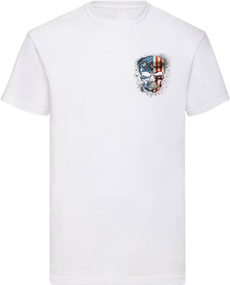Banco T-Shirt Herren T-Shirt mit Totenkopf USA (30) Aufdruck aus 100% Baumwolle von Banco
