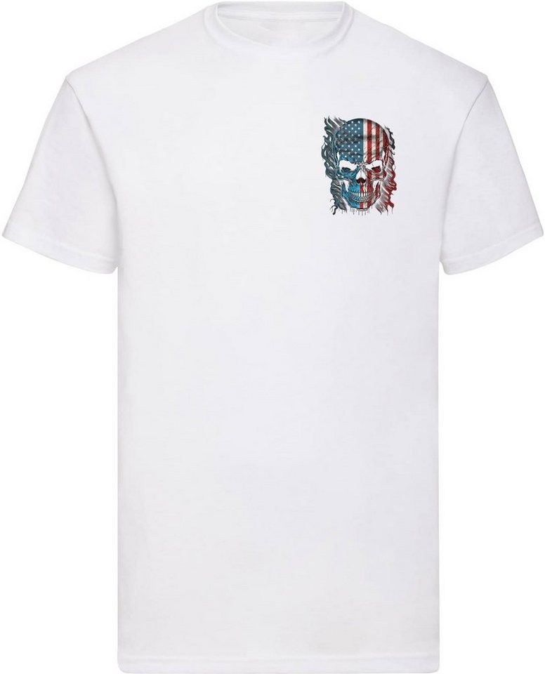 Banco T-Shirt Herren USA Totenkopf (39) mit Druck und 100% Baumwolle Print, 100% Baumwolle, Rundhals von Banco