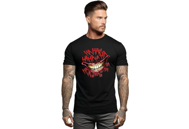 Banco T-Shirt Rundhalsausschnitt Smiley Unifarben Herren von Banco