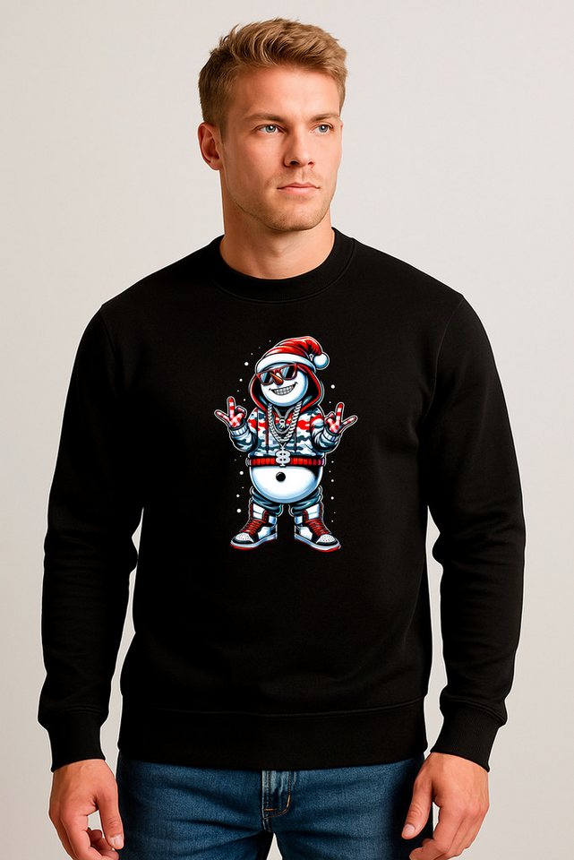 Banco Weihnachtssweatshirt Herren Weihnacht Pullover Rundhals mit Weihnachtsmotiven Winter Weihnachtliches Design mit Streetstyle-Charakter von Banco