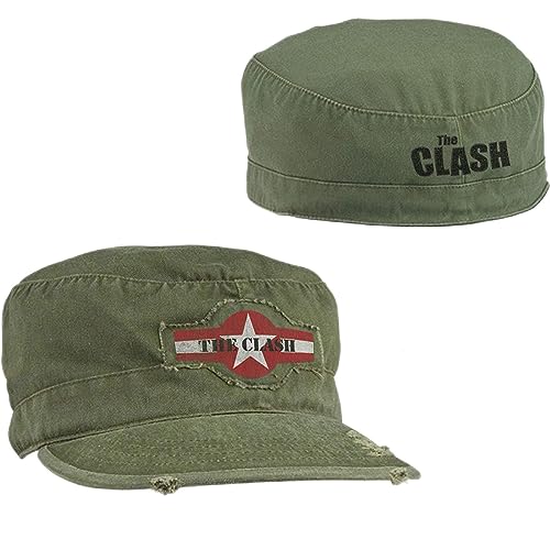 Band Monkey The Clash Unisex Military Cap Star Logo (Distressed) Gr. S, mehrfarbig von Band Monkey