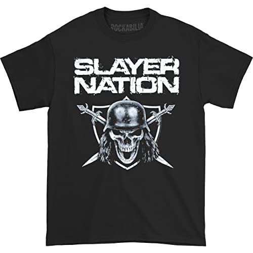Slayer Herren T-Shirt Slayer Nation 2014 Dates (Ex-Tour with Back Print) Gr. L, mehrfarbig von Slayer