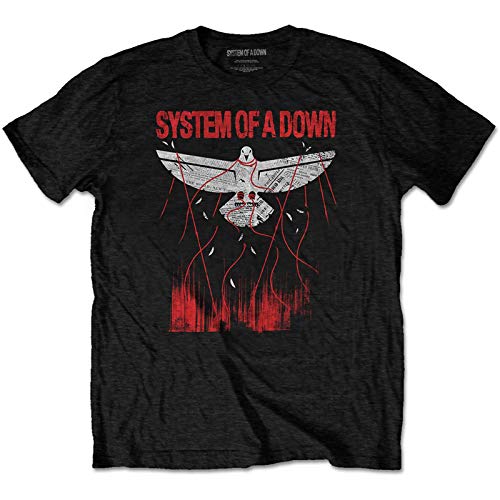 System of a Down Herren TShirt -L- Dove Overcome Schwarz von Band Monkey