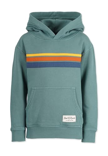 Band of Rascals Kinder Kapuzenpullover 70th Stripes aus Bio-Baumwolle, sage, Gr. 158 von Band of Rascals