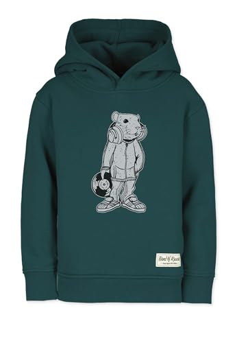 Band of Rascals Kinder Kapuzenpullover DJ aus Bio-Baumwolle, Racing-Green, Gr. 98/104 von Band of Rascals