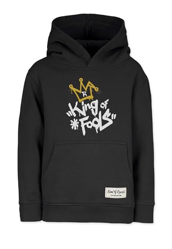 Band of Rascals Kinder Kapuzenpullover King of Fools aus Bio-Baumwolle, Black, Gr. 134 von Band of Rascals