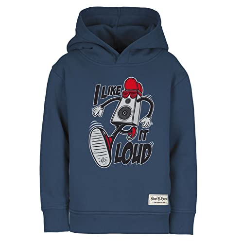 Band of Rascals Kinder Kapuzenpullover Loud aus Bio-Baumwolle, Blue, Gr. 140 von Band of Rascals