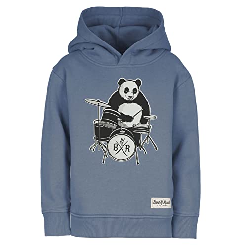 Band of Rascals Kinder Kapuzenpullover Panda aus Bio-Baumwolle, Dove-Blue, Gr. 158 von Band of Rascals