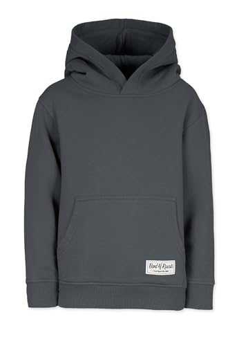 Band of Rascals Kinder Kapuzenpullover Plain aus Bio-Baumwolle, Dark-Grey, Gr. 110/116 von Band of Rascals