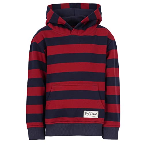 Band of Rascals Kinder Kapuzenpullover Striped aus Bio-Baumwolle, Navy-red, Gr. 158 von Band of Rascals