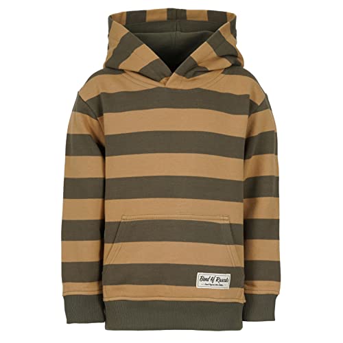 Band of Rascals Kinder Kapuzenpullover Striped aus Bio-Baumwolle, Olive-Caramel, Gr. 140 von Band of Rascals