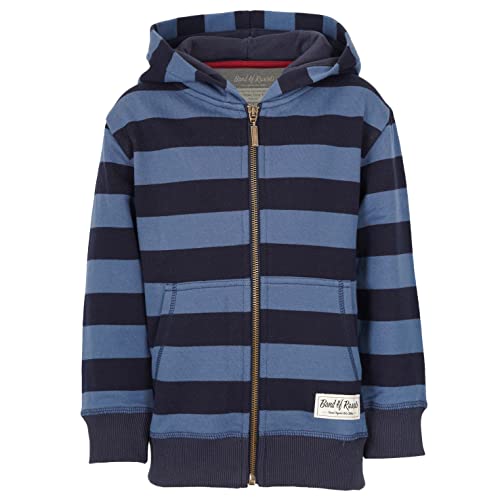 Band of Rascals Kinder Sweatjacke Striped Zip aus Bio-Baumwolle, Navy-Blue, Gr. 146 von Band of Rascals