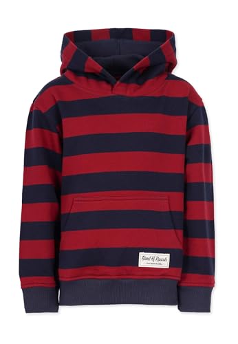 Band of Rascals Kinder Kapuzenpullover Striped aus Bio-Baumwolle, Navy - Brick-red, Gr. 134 von Band of Rascals