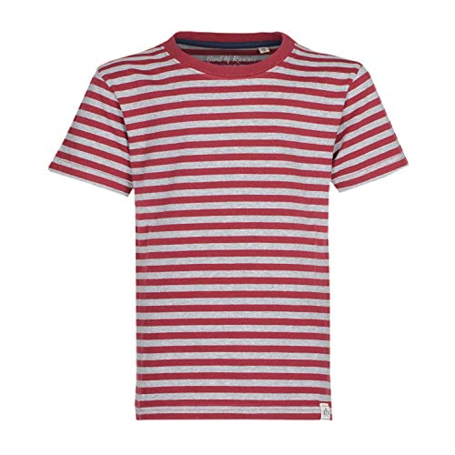 Band of Rascals Kinder Kurzarm T-Shirt Striped aus Bio-Baumwolle, Brick-red, Gr. 134 von Band of Rascals