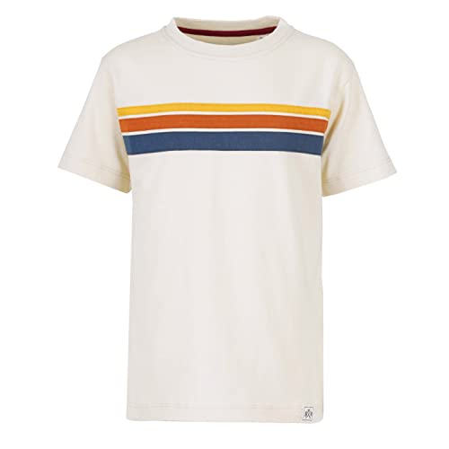 Band of Rascals Kinder Kurzarm T-Shirt 70th Stripes aus Bio-Baumwolle, Cream, Gr. 134 von Band of Rascals