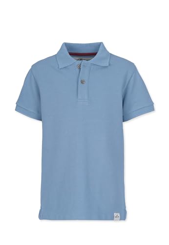 Band of Rascals Kinder Kurzarm T-Shirt Basic Polo aus Bio-Baumwolle, Aegean-Blue, Gr. 140 von Band of Rascals