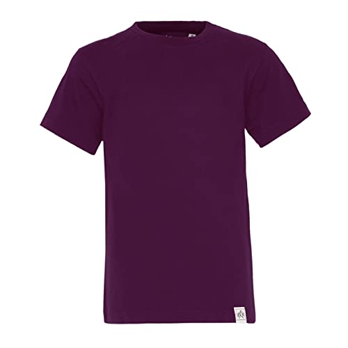 Band of Rascals Kinder Kurzarm T-Shirt Basic aus Bio-Baumwolle, Dark-Purple, Gr. 122/128 von Band of Rascals