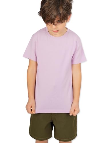 Band of Rascals Kinder Kurzarm T-Shirt Basic aus Bio-Baumwolle, Faded-pink, Gr. 140 von Band of Rascals