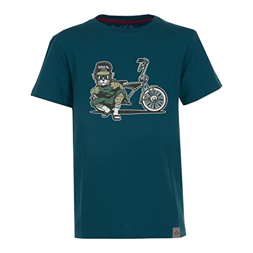 Band of Rascals Kinder Kurzarm T-Shirt Low Rider aus Bio-Baumwolle, Dark-Petrol, Gr. 122/128 von Band of Rascals