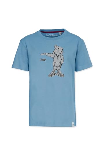 Band of Rascals Kinder Kurzarm T-Shirt Mic Drop aus Bio-Baumwolle, Aegean-Blue, Gr. 110/116 von Band of Rascals