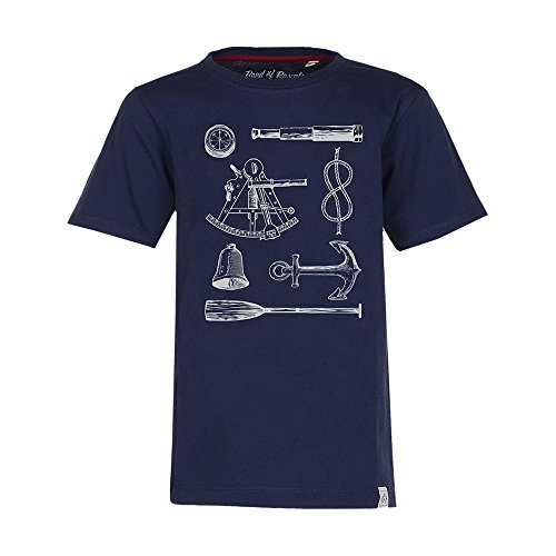 Band of Rascals Kinder Kurzarm T-Shirt Nautic Tools aus Bio-Baumwolle, Navy, Gr. 122/128 von Band of Rascals