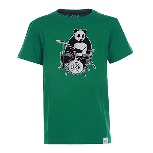 Band of Rascals Kinder Kurzarm T-Shirt Panda aus Bio-Baumwolle, Dark-Green, Gr. 146 von Band of Rascals