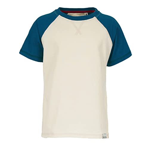 Band of Rascals Kinder Kurzarm T-Shirt Raglan aus Bio-Baumwolle, Cream-Blue, Gr. 146 von Band of Rascals