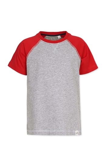 Band of Rascals Kinder Kurzarm T-Shirt Raglan aus Bio-Baumwolle, red, Gr. 140 von Band of Rascals