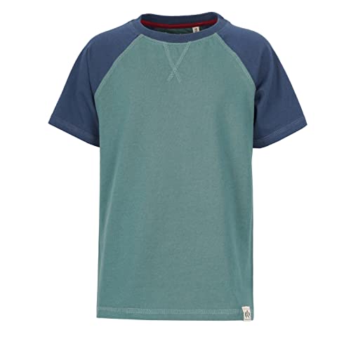 Band of Rascals Kinder Kurzarm T-Shirt Raglan aus Bio-Baumwolle, sage-Blue, Gr. 158 von Band of Rascals