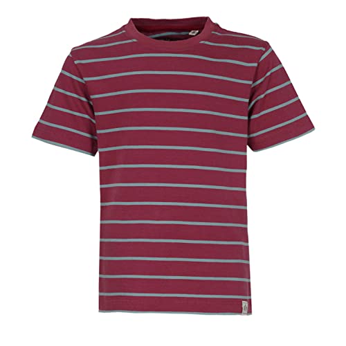 Band of Rascals Kinder Kurzarm T-Shirt Striped aus Bio-Baumwolle, Bordeaux, Gr. 134 von Band of Rascals