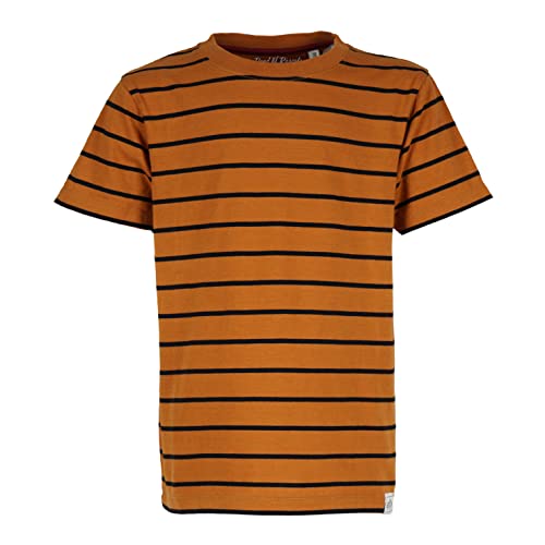 Band of Rascals Kinder Kurzarm T-Shirt Striped aus Bio-Baumwolle, Rust-Black, Gr. 140 von Band of Rascals