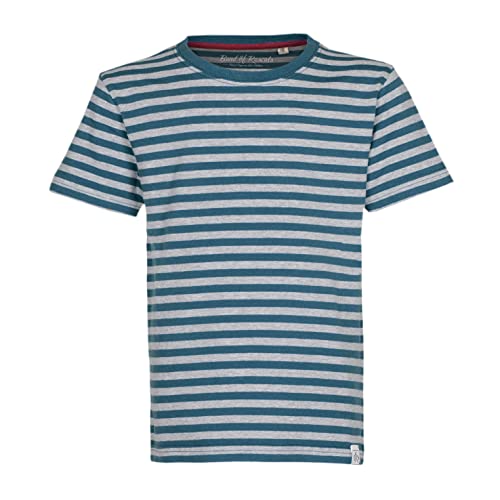 Band of Rascals Kinder Kurzarm T-Shirt Striped aus Bio-Baumwolle, Dark-Petrol, Gr. 134 von Band of Rascals