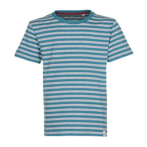 Band of Rascals Kinder Kurzarm T-Shirt Striped aus Bio-Baumwolle, Petrol, Gr. 152 von Band of Rascals