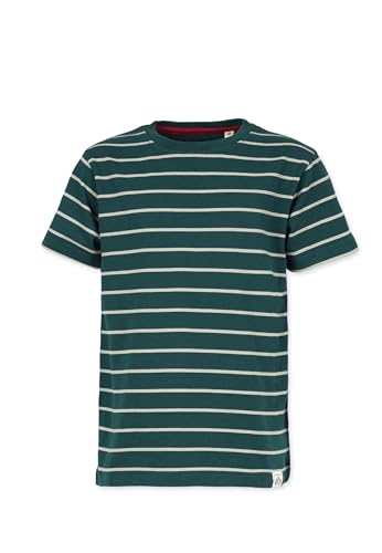 Band of Rascals Kinder Kurzarm T-Shirt Striped aus Bio-Baumwolle, Racing-Green-moos, Gr. 98/104 von Band of Rascals